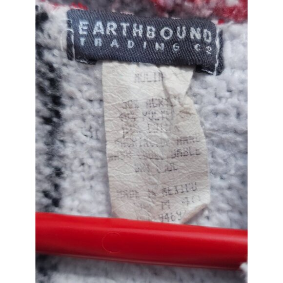 Earthbound Trading Co Baja Hoodie Striped Pullover Sweatshirt Medium Cotton Blen - Picture 3 of 14